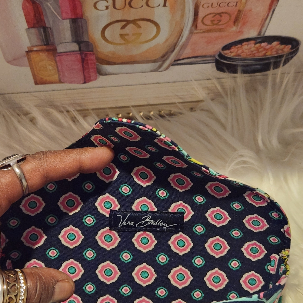 Vera Bradley Floral Canvas Sunglasses Case - Pink, Black and Green NWOT - Picture 3 of 4